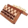 Ajuny Juego de ajedrez magnético de madera con piezas de_4