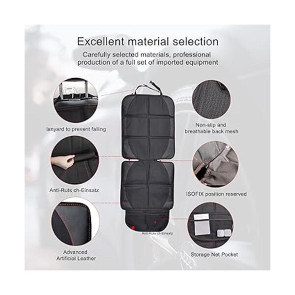 Ajxn Protector de asiento de automóvil acolchado grueso_3