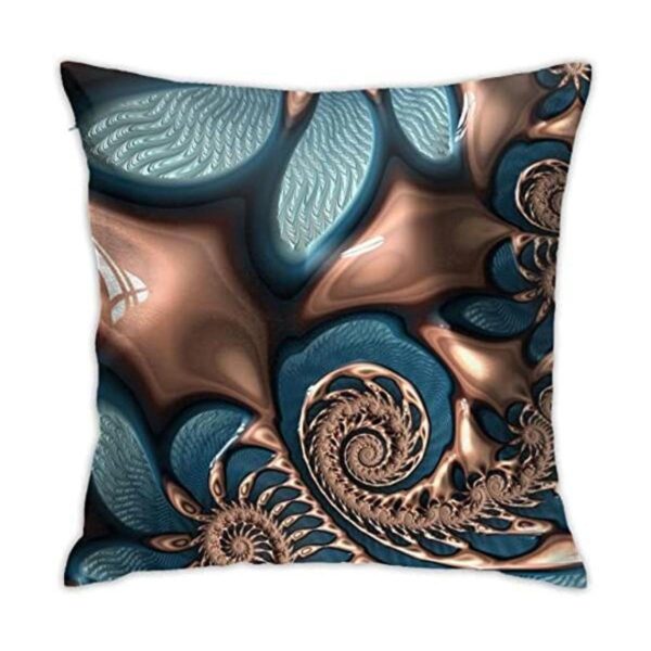 Akame Funda de almohada con espirales fractales de color