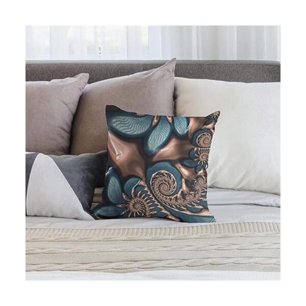 Akame Funda de almohada con espirales fractales de color