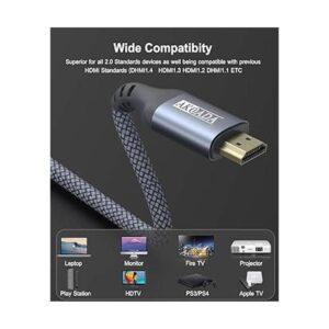 Akoada Cable HDMI 4K de 25 pies cable Hdmi 2.0 de alta_4