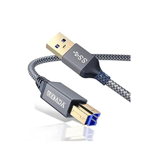 AkoaDa Cable USB A a USB B 3.0 10 pies cable trenzado_1