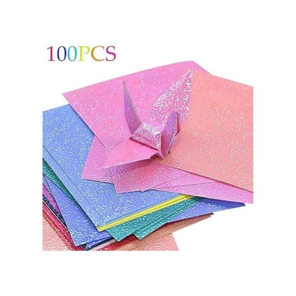 Akusety papel de origami con purpurina 100 hojas de papel