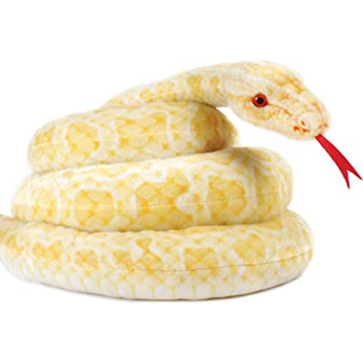 Alba The Albino Pitón birmano Serpiente de peluche de 100