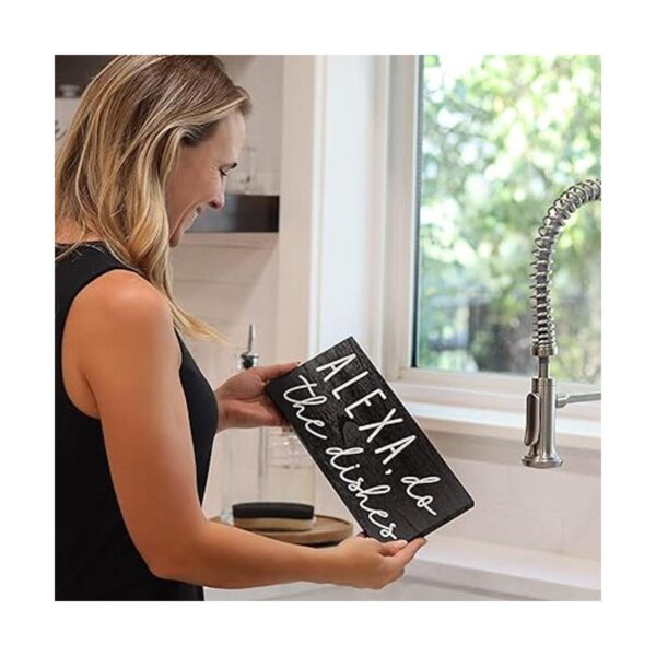 Alexa Do the Dishes Letrero decorativo de cocina_2