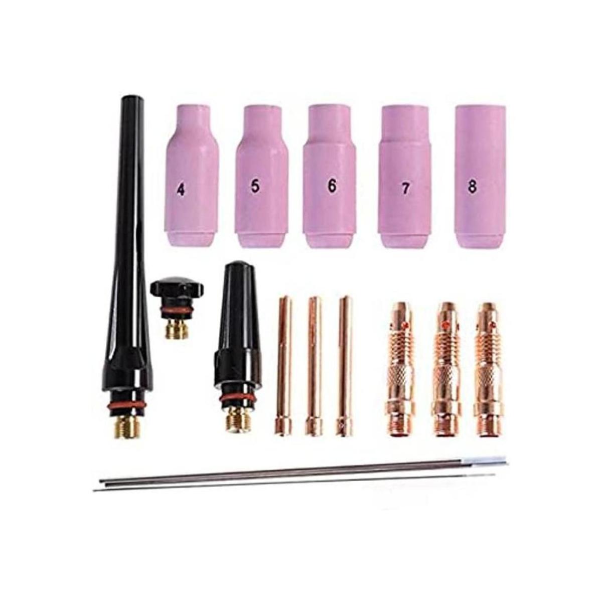 Alffun Kit de 17 piezas de soldador TIG de soldadura de la