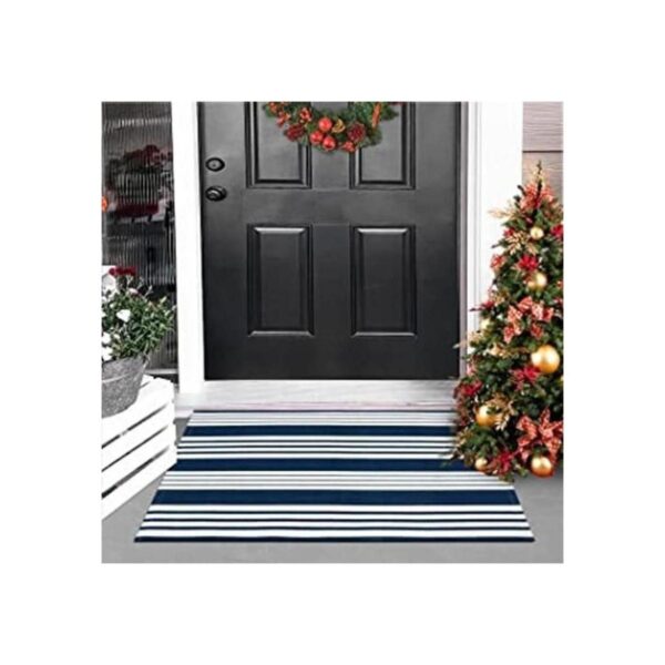 Alfombra a rayas para puerta delantera de 2 x 3 pies