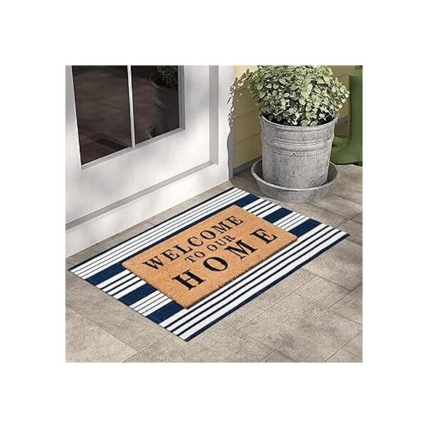 Alfombra a rayas para puerta delantera de 2 x 3 pies