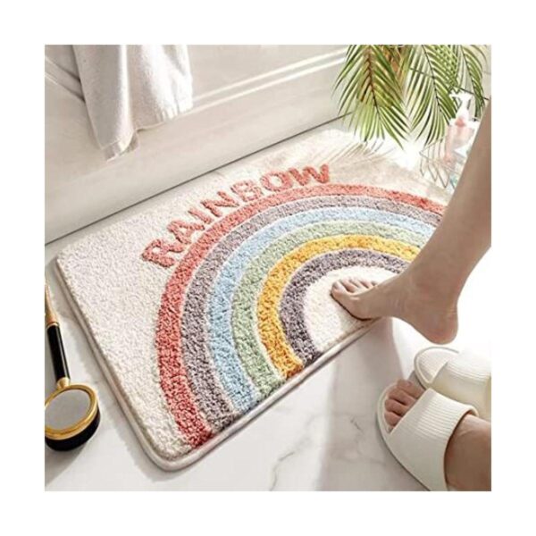Alfombra de baño de Akegna con diseño de arco iris_1