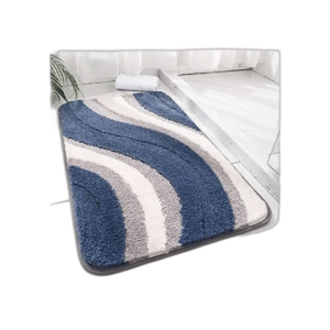 Alfombra de baño de microfibra suave esponjosa_1