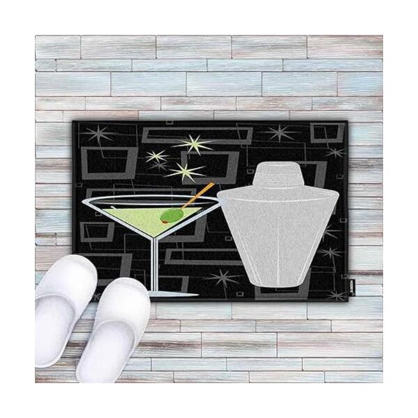 Alfombra de baño para puerta de cocina estilo retro sobre_2