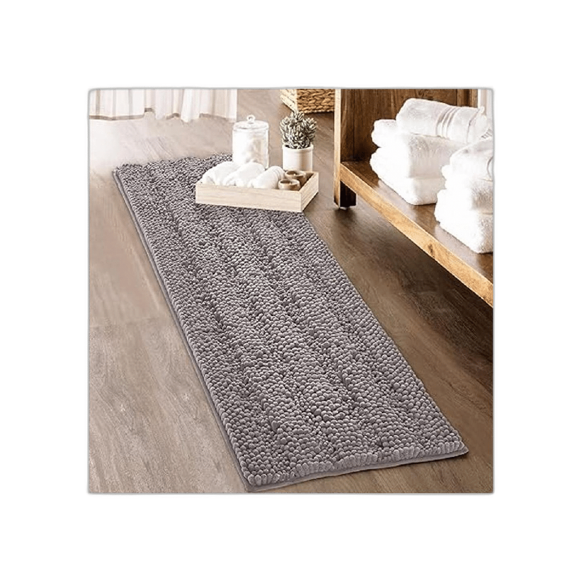 Alfombra de baño gris Alfombra de baño grande suave