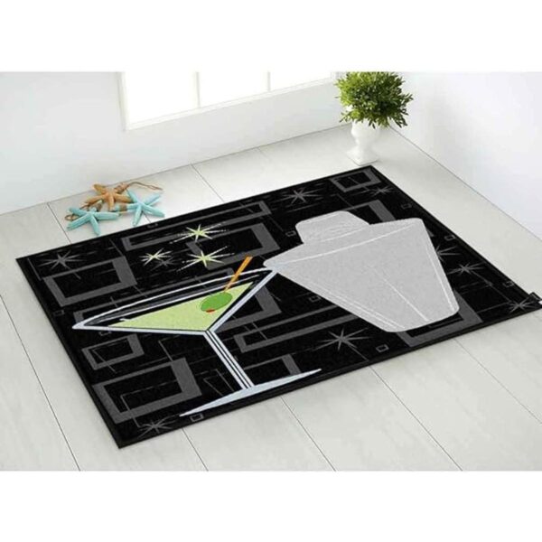 Alfombra de baño para puerta de cocina estilo retro sobre_3