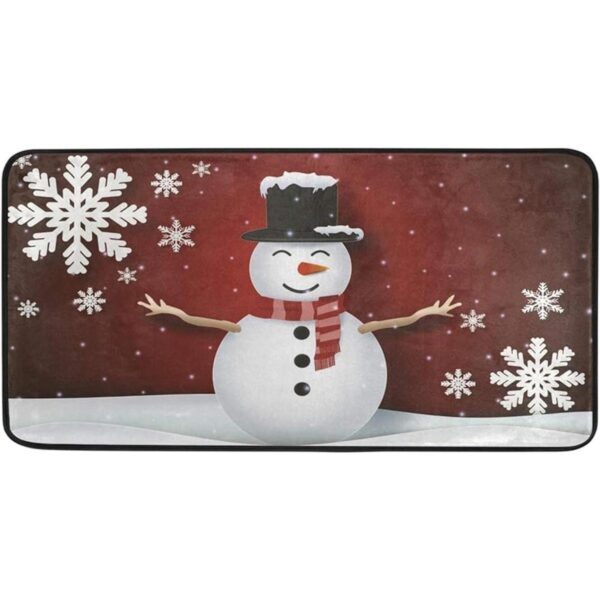 Alfombra de cocina de muñeco de nieve de Navidad