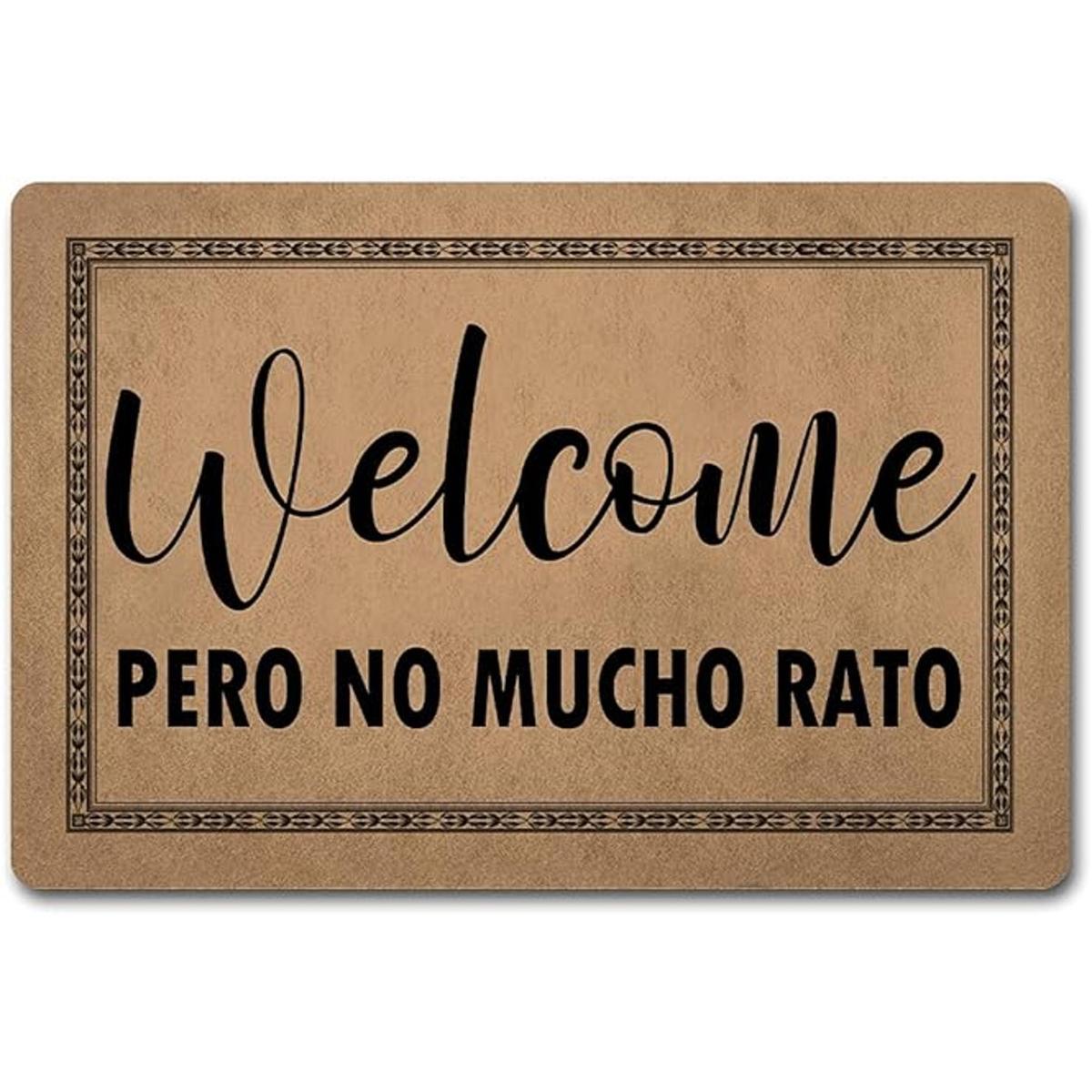 Alfombra de bienvenida divertida para decoración del