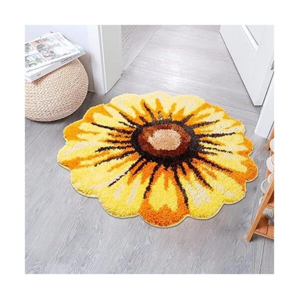 Alfombra de girasol de 27.6 pulgadas bonita forma de_1