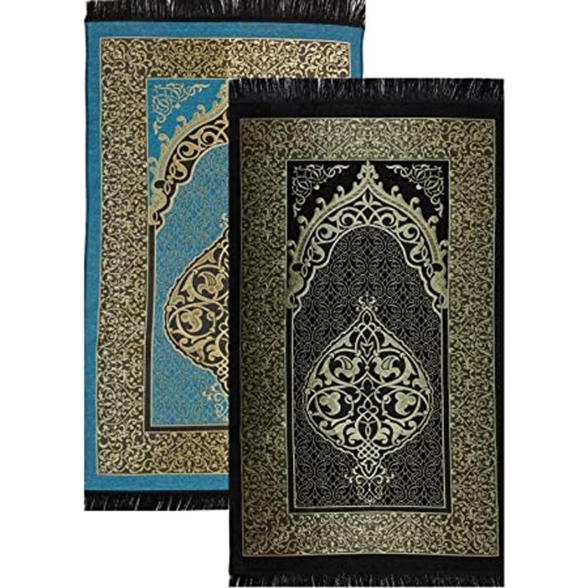 Alfombra de oración islámica fina tejida chenilla y