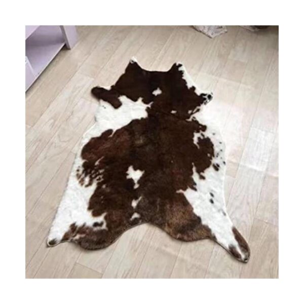 Alfombra de piel sintética con estampado de ciervos de