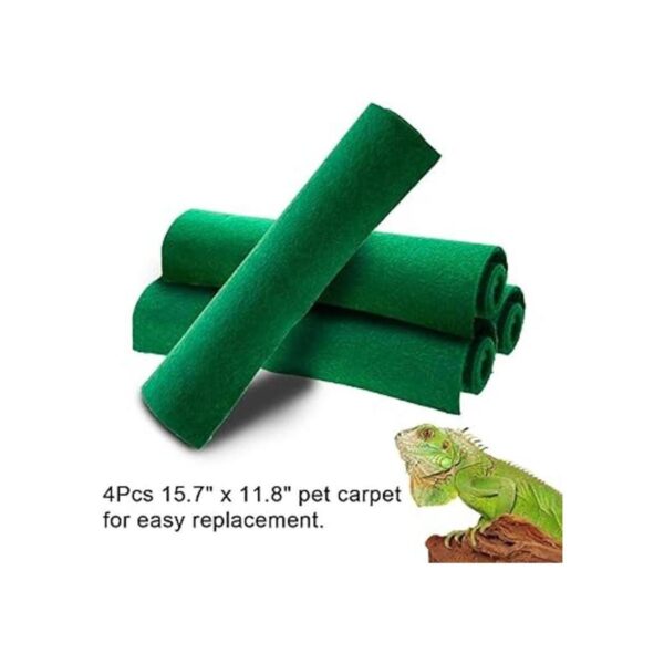 Alfombra de reptiles 4 piezas forro de sustrato de
