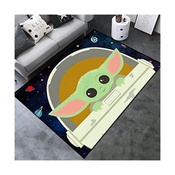 Alfombra grande de anime Yoda para bebé decoración del