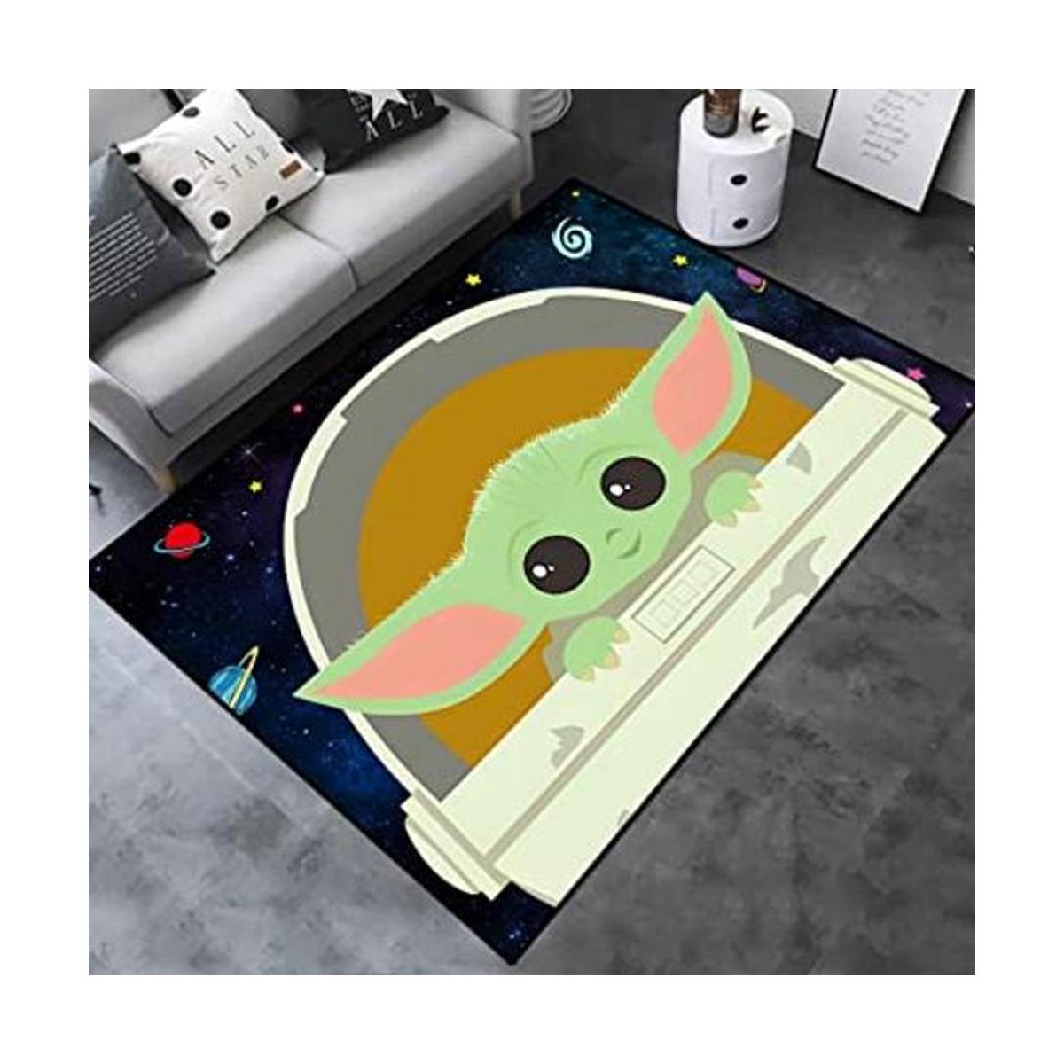 Alfombra grande de anime Yoda para bebé decoración del