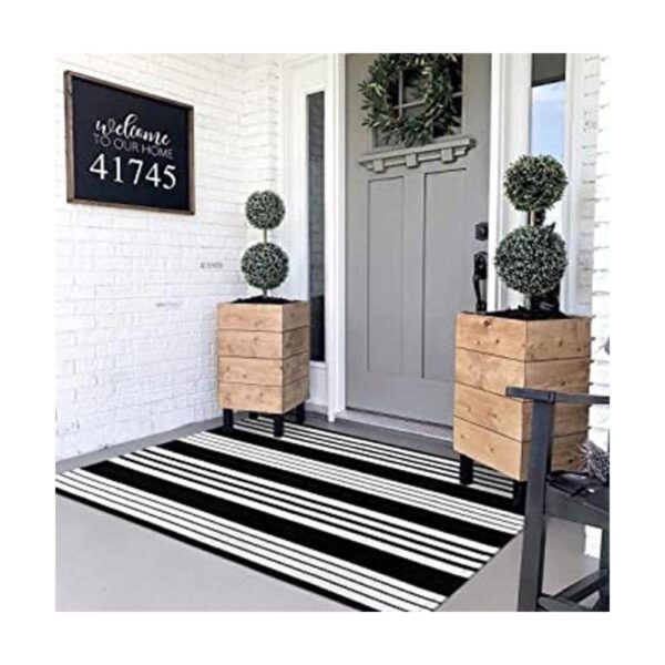 Alfombra para exteriores en blanco y negro de 3 x 5 pies_1