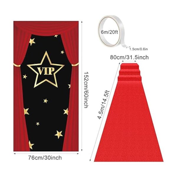 Alfombra roja para decoración de fiestas puerta de