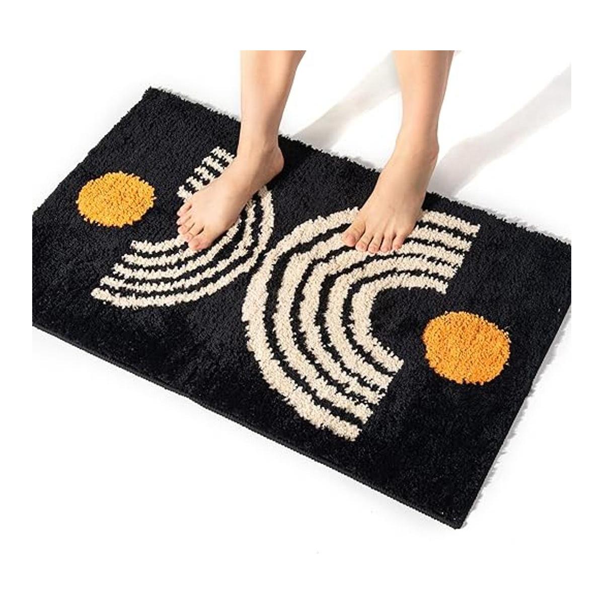 Alfombras de baño bohemias de microfibra antideslizante