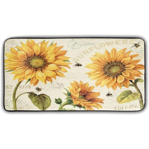 Alfombras y tapetes de cocina vintage con girasol y