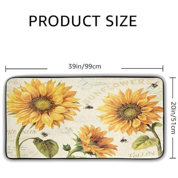 Alfombras y tapetes de cocina vintage con girasol y