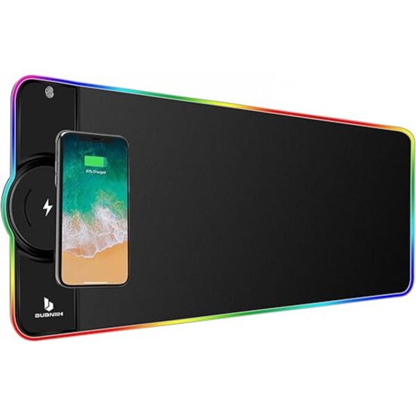 Alfombrilla de mouse RGB para juegos con carga inalámbrica_1