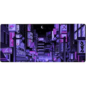 Alfombrilla de mouse japonesa retro Vaporwave de anime_1