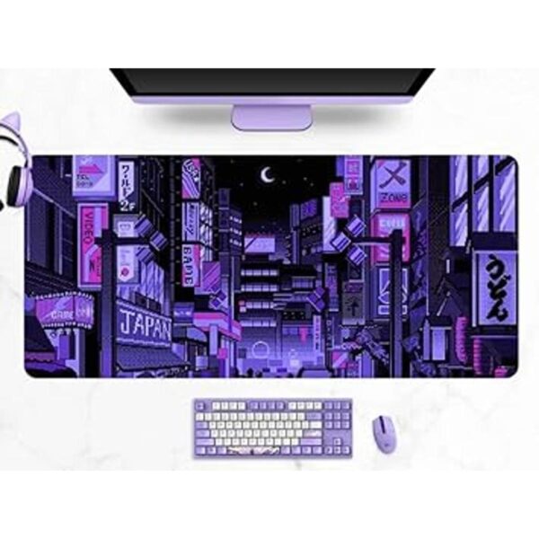 Alfombrilla de mouse japonesa retro Vaporwave de anime_4