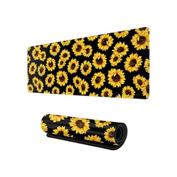 Alfombrilla de mouse para juegos de girasol XL bordes_1