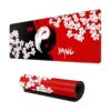 Alfombrilla de ratón para juegos de color rojo y negro_1