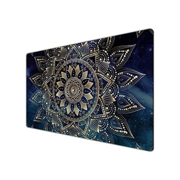 Alfombrilla grande para mouse elegante mandala dorada_1