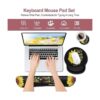 Alfombrilla para mouse con teclado y reposamuñecas juego_3