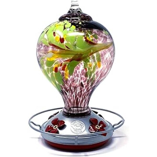 Alimentador de colibríes con perca para colgar al aire_1