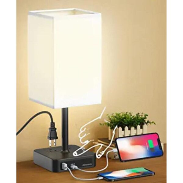 Alimentata Lámpara de mesa de noche con control táctil con_1