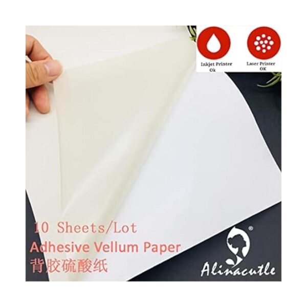 Alinacutle Papel de vitela autoadhesivo imprimible papel_2
