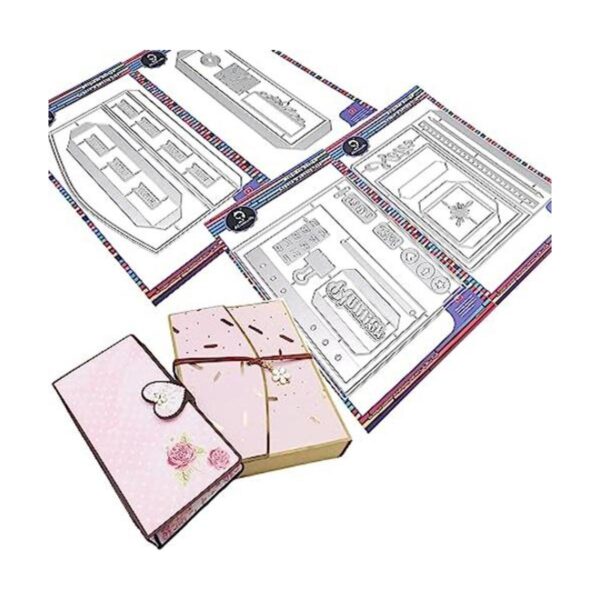 Alinacutle Caja de metal troquelada para libros_1