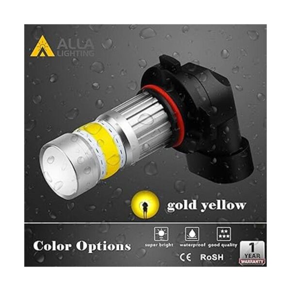 Alla Lighting 2800 lm 9006 BH4 Bombilla LED 3000 K ámbar_5