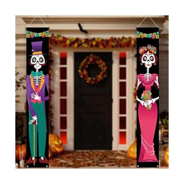 Allenjoy Cartel de puerta para el día de los muertos para_1