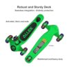 Allek Patinete plegable F02 3 ruedas LED intermitente y 4_4