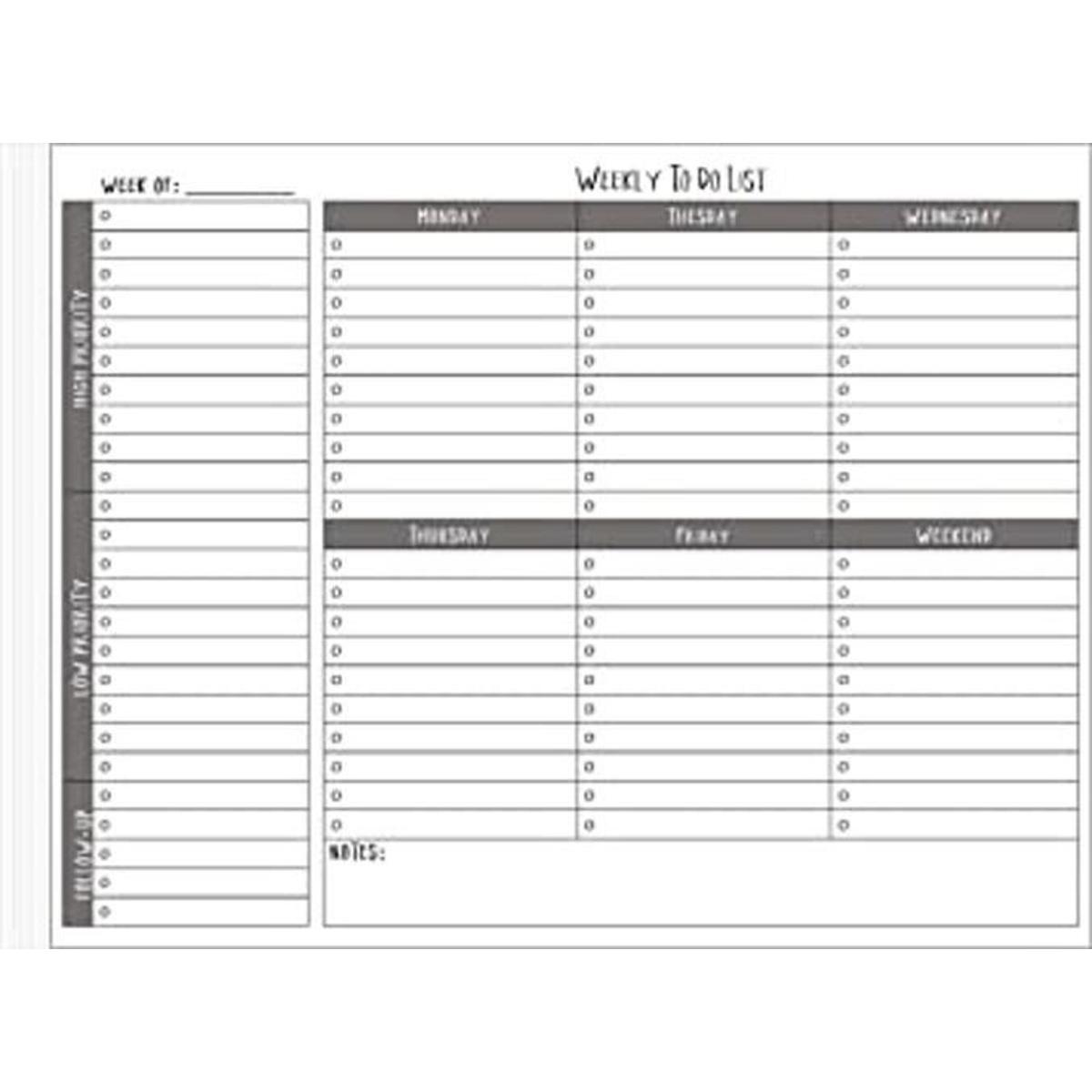 Alliance Business Products Bloc de notas To Do 60 páginas