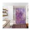 Allenjoy Cortina de ducha de mármol morado con patrón_5