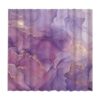 Allenjoy Cortina de ducha de mármol morado con patrón_2