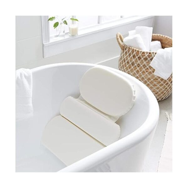 Almohada de cuello para bañera con ventosas impermeable