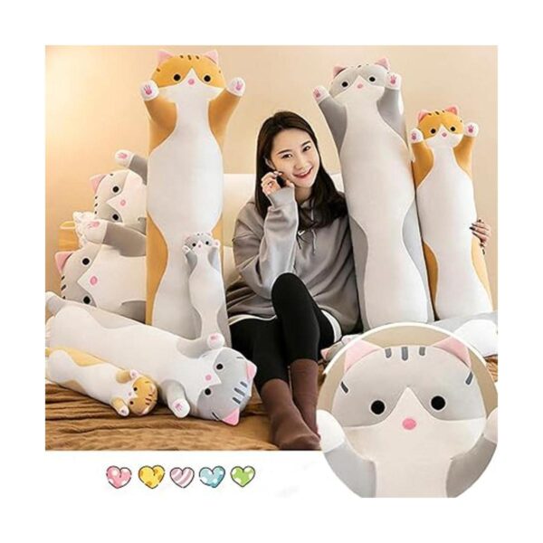 Almohada gigante de gatos de peluche con dibujos animados_2