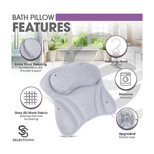 Almohadas de baño para el cuello y la espalda de la_2